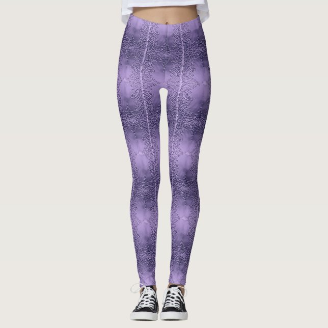 Zartes Lila  Leggings (Vorderseite)