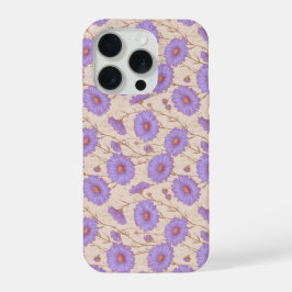 Zartes Lilalila Gänseblümchen Creme Blumenmuster iPhone 15 Pro Hülle