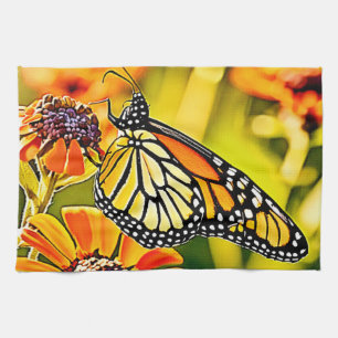 Zartes Monarch Butterfly Bloom Design Geschirrtuch