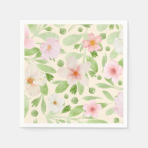 Zartes Pastellgelbes Blumenmuster