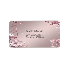 Zartes rosa Blumen-Adressetikett Adressaufkleber
