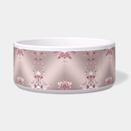 Zartes rosa Blumen Haustier-Schüssel Napf