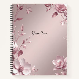 Zartes rosa Blumen Notizbuch
