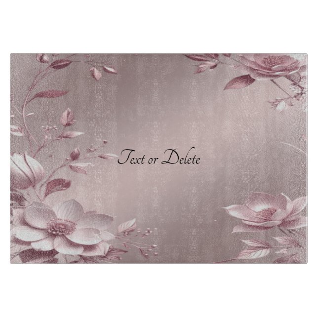Zartes rosa Blumen-Schneidbrett Schneidebrett (Vorderseite)