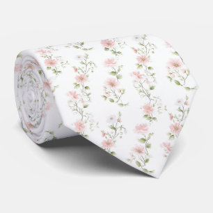 Zartes rosa Blumenmuster-Halstuch Krawatte