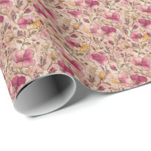 Zartes rosa botanisches Blütenmuster