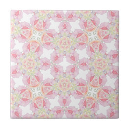 Zartes rosa Rosenmuster Fliese