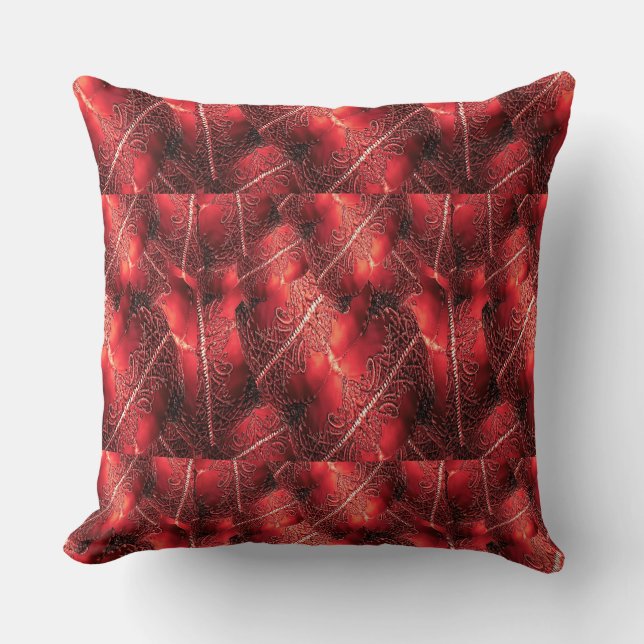 Zartes Rot Kissen (Vorderseite)
