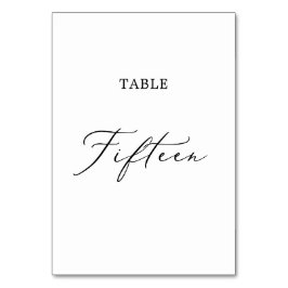 Zartes schwarzes Kalligraphietisch Fünfzehn Tischnummer