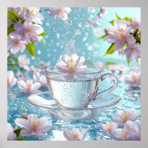 Zartes und ruhiges Szenario mit Tasse Poster