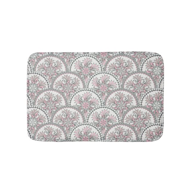 Zartes Vintage-Muster Badematte (Vorderseite)