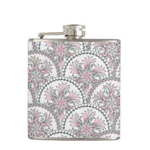 Zartes Vintage-Muster Flachmann
