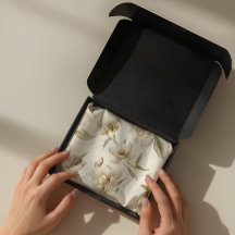 Zartes Wasserfarbenes Weißes Blumenmuster