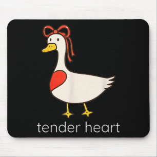 Zärtliches Herz Lustiges Paar Gänseliebhaber Valen Mousepad