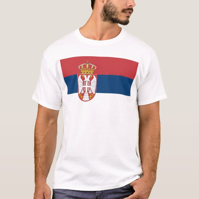 Zastava Srbije, serbische Flagge T-Shirt (Vorderseite)