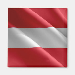 zAT002 Austrian WAVING FLAG Österreich, Magnet