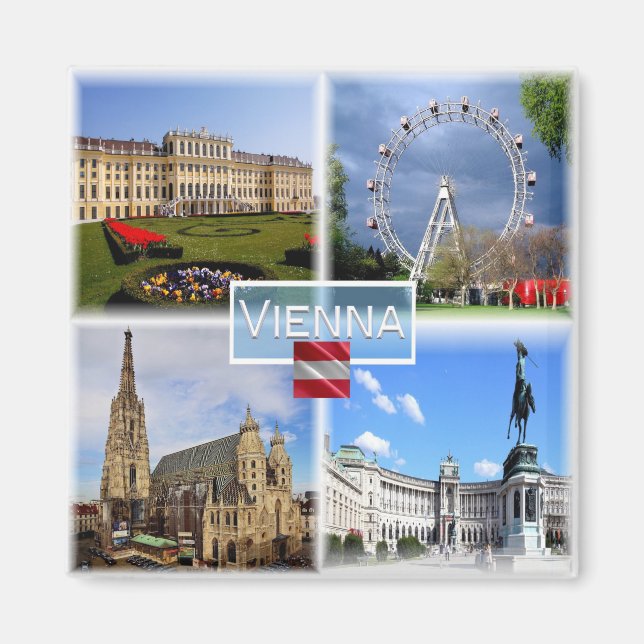 zAT003 VIENNA Schloss Schonbrunn Prater Funfair - Magnet (Vorne)