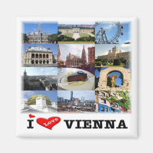 zAT006 WIEN I Liebe, Kühlschrank Magnet