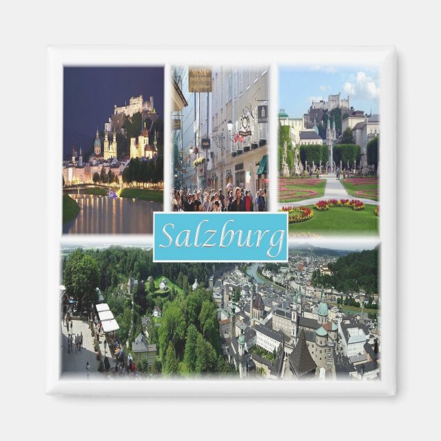 zAT008 SALZBURG Österreich - Kühlschrank Magnet (Vorne)