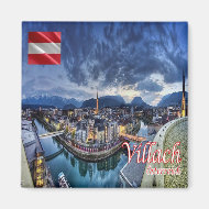 zAT010 VILLACH Österreich, Kühlschrank Magnet