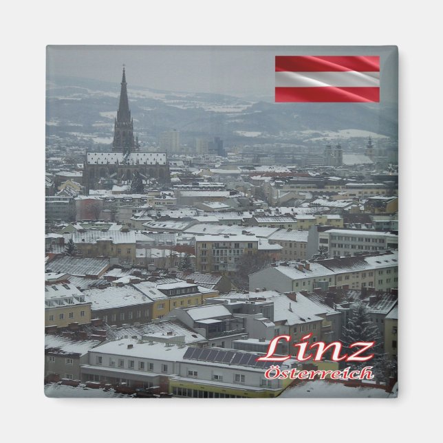 zAT016 LINZ Österreich, Kühlschrank Magnet (Vorne)
