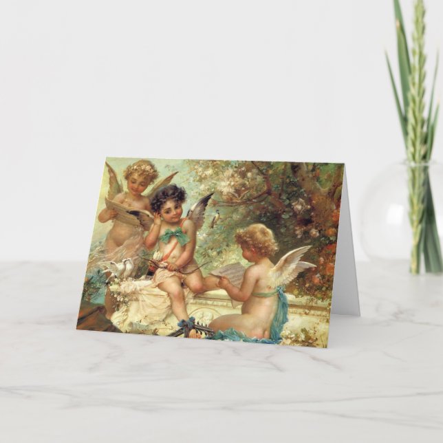 Zatzkas 3 Engel Feiertagskarte (Vorderseite)