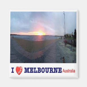 zAU066 MELBOURNE I Liebe, Australien, Ozeanien, Kü Magnet