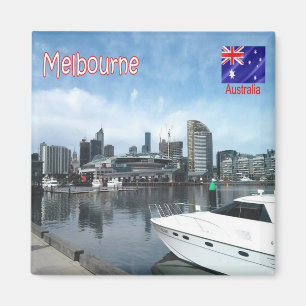 zAU073 MELBOURNE, Hafen, Australien, Kühlschrank Magnet