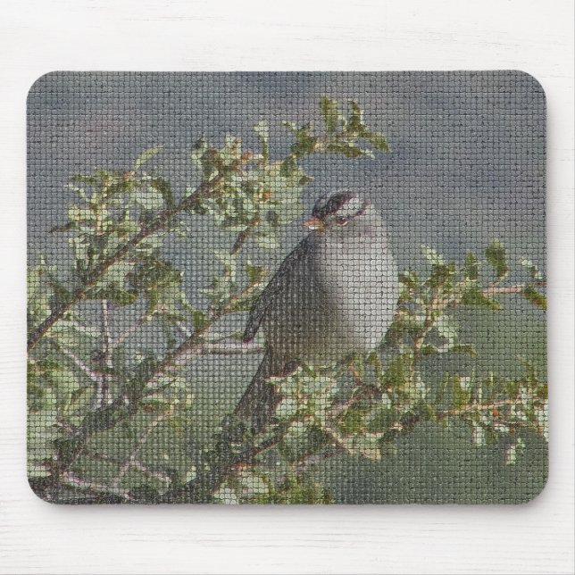Zauber auf der Foto-Zweig-Mosaikmuster-Natur Mousepad (Vorne)