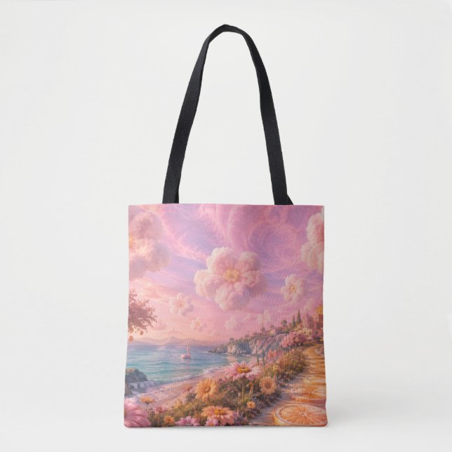 Zauber-Blumen-Wolken-Tasche (Vorderseite)