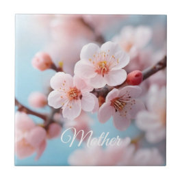 Zauber der rosa Blüten Fliese