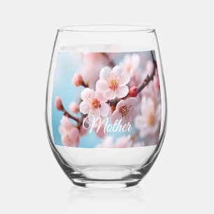 Zauber der rosa Blüten  Weinglas Ohne Stiel