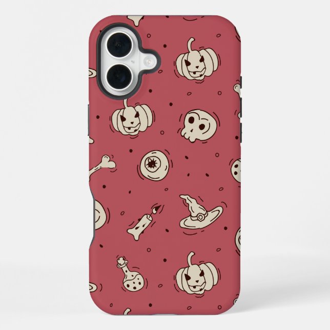 Zauber & Skelette Halloween-Fall iPhone Hülle (Rückseite)