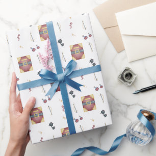 Zauber-Spell-Bücher Hexerei Kinder Geburtstag Geschenkpapier