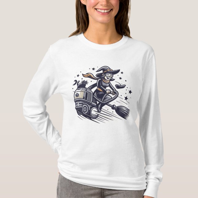 Zauber Stiefel: Ein Hochgeschwindigkeits-Halloween T-Shirt (Vorderseite)