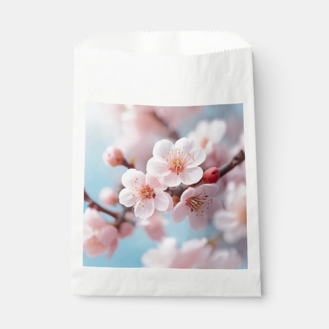 Zauber-Täschchen mit rosa Blüten Geschenktütchen (Vorderseite)