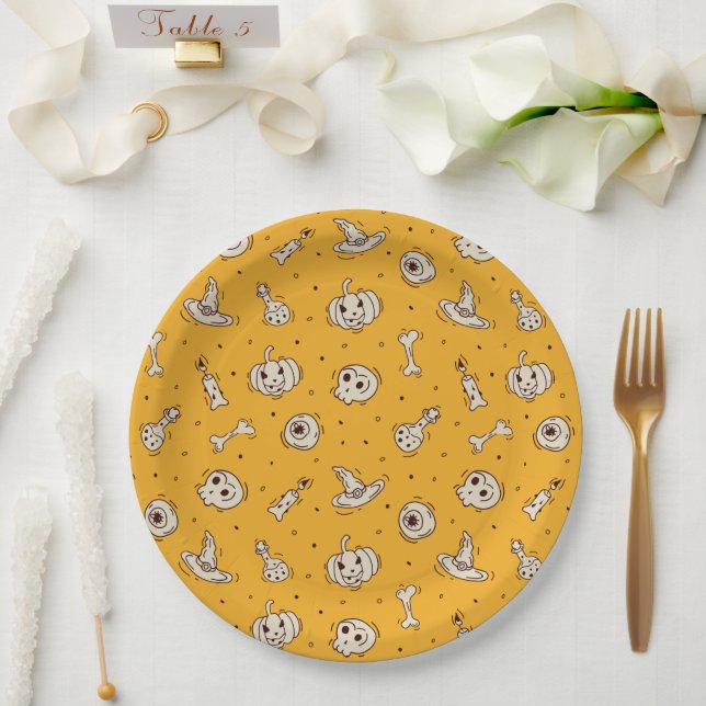 Zauber und Skelette Papier Teller (Hochzeit)