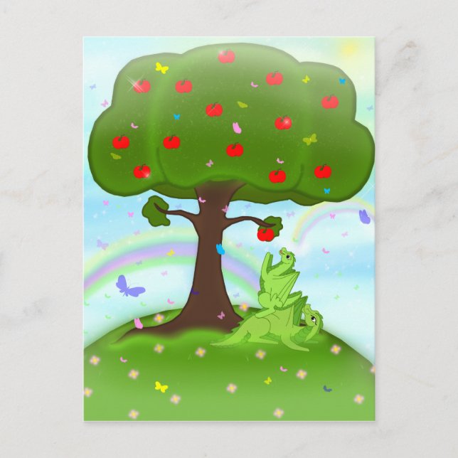 Zauberappel Postkarte (Vorderseite)