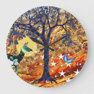 Zauberbaum Große Wanduhr