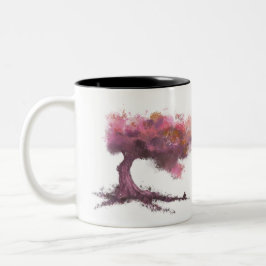 Zauberbaum und Eichhörnchen Zweifarbige Tasse