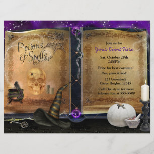 Zauberbuch Halloween-Party-Event-Flyer Flyer