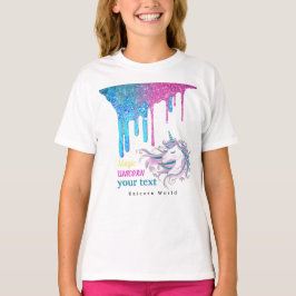 Zauberei Unicorn Glitzer T - Shirt