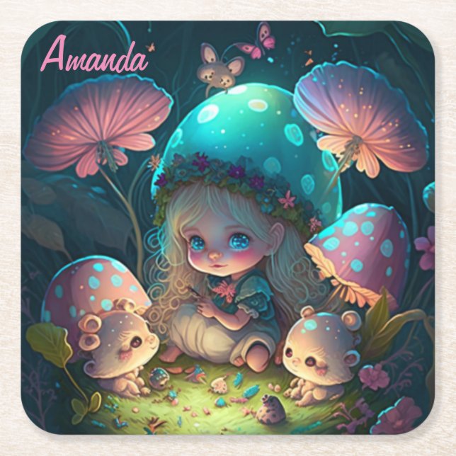 Zauberelf Momente Rechteckiger Pappuntersetzer (Vorderseite)