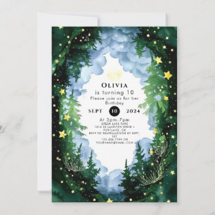 Zauberendes Waldland zum Geburtstag Einladung