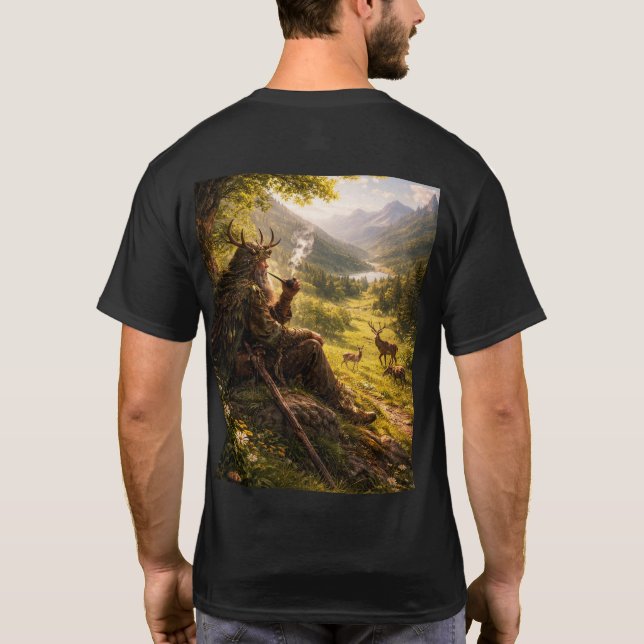 Zauberer auf einem Hügel T-Shirt (Rückseite)