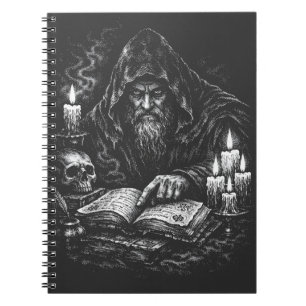 Zauberer beim Studium des Grimoire — von BurnsInHe Notizblock