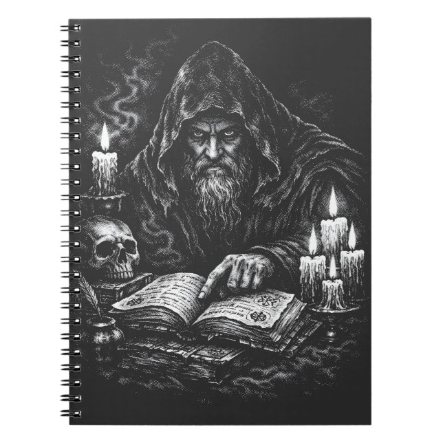 Zauberer beim Studium des Grimoire — von BurnsInHe Notizblock (Vorderseite)