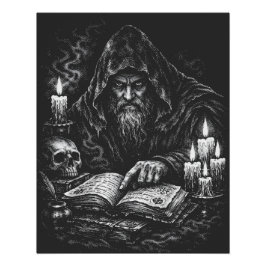 Zauberer beim Studium des Grimoire — von BurnsInHe Poster