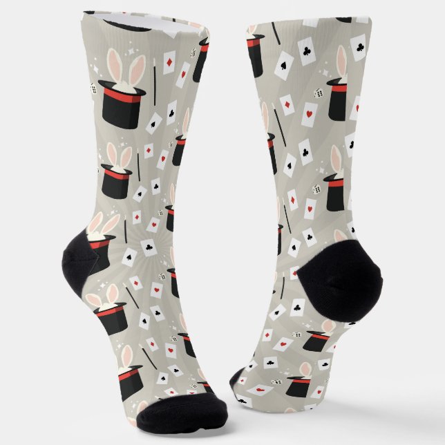 Zauberer Bunny Zylinder Zauberstab Socken (Gewinkelt)
