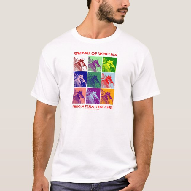 Zauberer des Radioapparates (Nikola Tesla neun T-Shirt (Vorderseite)